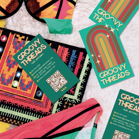 Rainbow-Arch-Bling-Stars der 70er Jahre Visitenkarte