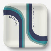 Rainbow Arch Graduation Party Pappteller (Vorderseite)