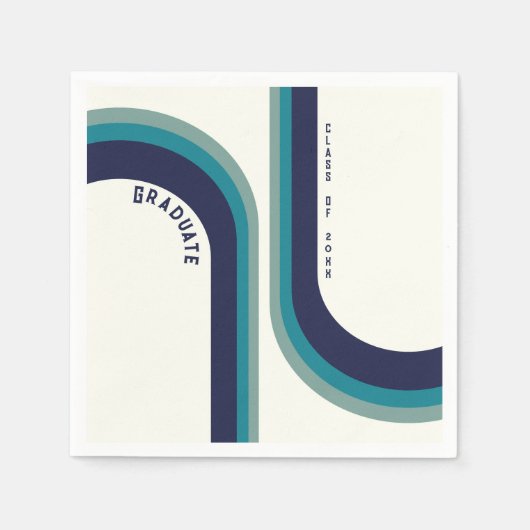 Rainbow Arch Graduation Party Serviette (Vorderseite)