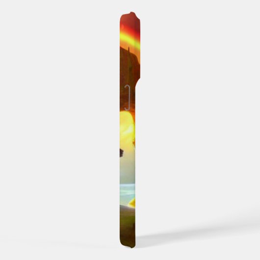 Rainbow Arch Haven: Eine Fantasy Landschaft iPhone Hülle (Rechte Seite)