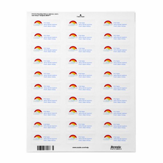 Rainbow Arch Mailing Labels (Vorne)