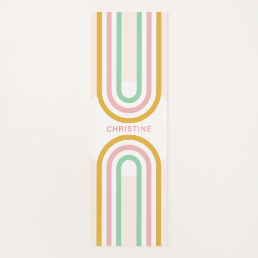 Rainbow-Arch-Streifen minimal Yogamatte (Vorderseite)