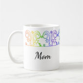 Rainbow Aries Star Sign Personalisierte Mug Kaffeetasse (Links)