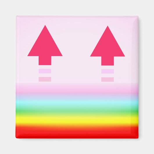 Rainbow Arrows Magnet, Lmán de Flechas del Arco Ir Magnet (Vorne)