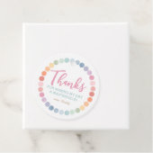 Rainbow Art Birthday Party Danke Geschenkanhänger (Beispiel)