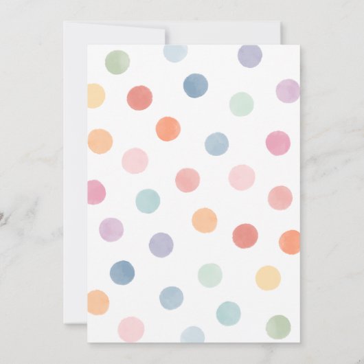 Rainbow Art Birthday Party Einladung (Rückseite)