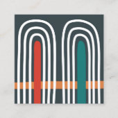 Rainbow Art Boho Design Quadratische Visitenkarte (Vorderseite)