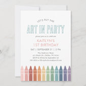 Rainbow Art Craft Einladung (Vorderseite)