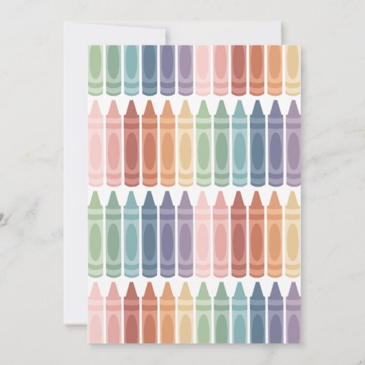 Rainbow Art Craft Einladung (Rückseite)