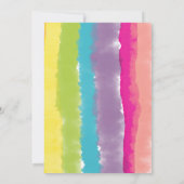 Rainbow Art Geburtstagsparty Einladung (Rückseite)