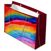 Rainbow Art Große Geschenktüte (Vorderseite Schrägansicht)