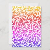 Rainbow Art Paint Birthday Party Girl Einladung (Rückseite)