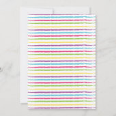 Rainbow Art Party Geburtstag Einladung (Rückseite)