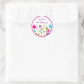 Rainbow Art Party Geburtstag Runder Aufkleber (Tasche)