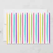 Rainbow Art Party Geburtstag Vielen Dank Einladung (Rückseite)