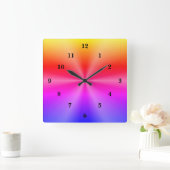 Rainbow Art Quadratische Wanduhr (Zuhause)