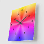 Rainbow Art Quadratische Wanduhr (Winkel)