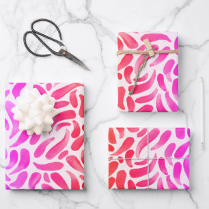 Rainbow Art Themed Paint Party Girl Geschenkpapier Set