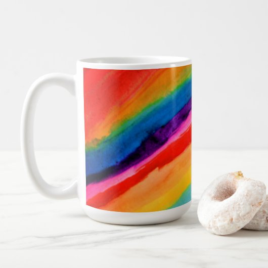 Rainbow Art Tissue Kaffeetasse (Mit Donut)