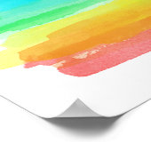 Rainbow Artist Brushstrokes Minimalistische Mod Ha Poster (Ecke)