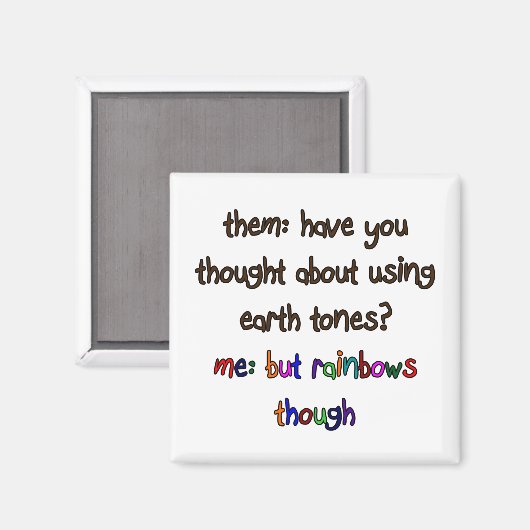 Rainbow Artist Magnet (Vorderseite/Rückseite)