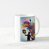Rainbow Artist Painter tea Tasse cup Keramik (VorderseiteRechts)