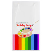 Rainbow Artist Palette Painting Birthday Party Kleine Geschenktüte (Vorderseite)