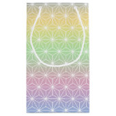Rainbow Asanoha Geometric Pattern Kleine Geschenktüte (Rückseite)