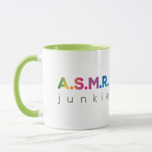 Rainbow ASMR junkie Tasse (Links)