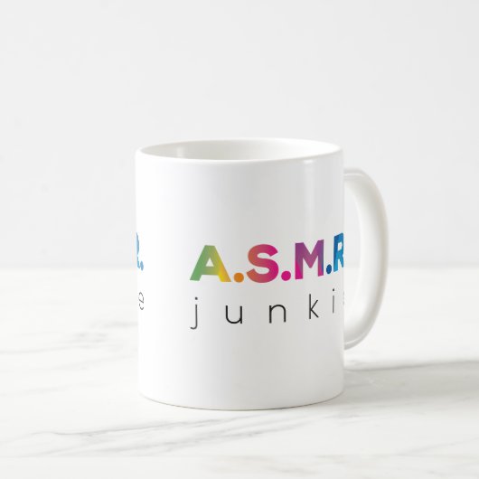 Rainbow ASMR junkie Tasse (VorderseiteRechts)