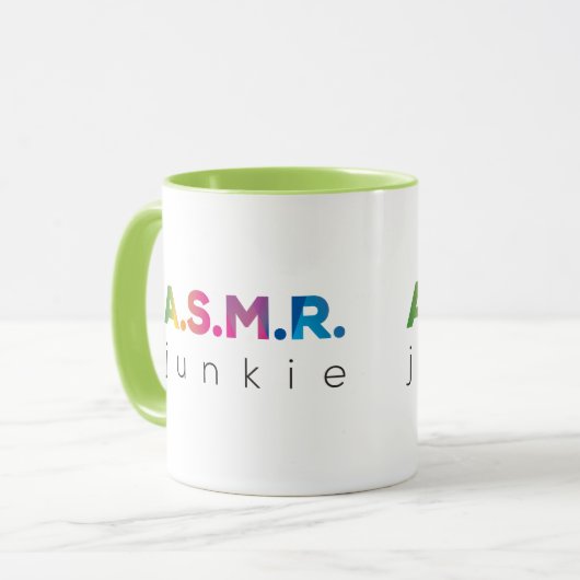 Rainbow ASMR junkie Tasse (Vorderseite Links)