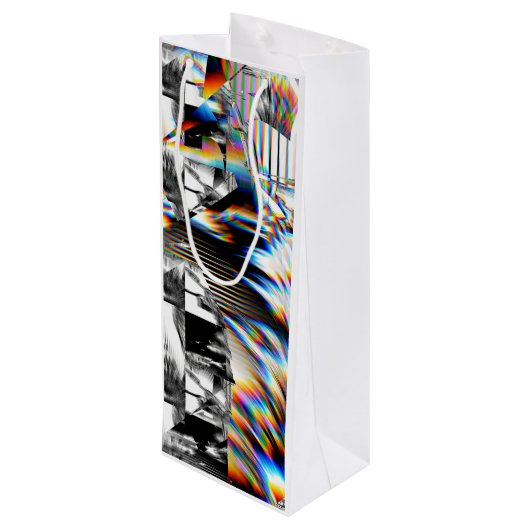 Rainbow Assault Geschenktüte Für Weinflaschen (Rückseite Schrägansicht)
