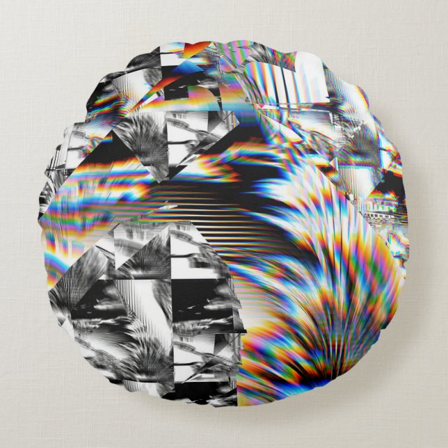 Rainbow Assault Round Pillow Rundes Kissen (Vorderseite)