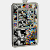 Rainbow Assault Weihnachtsschmuck Rahmen-Ornament Silber (Rechts)