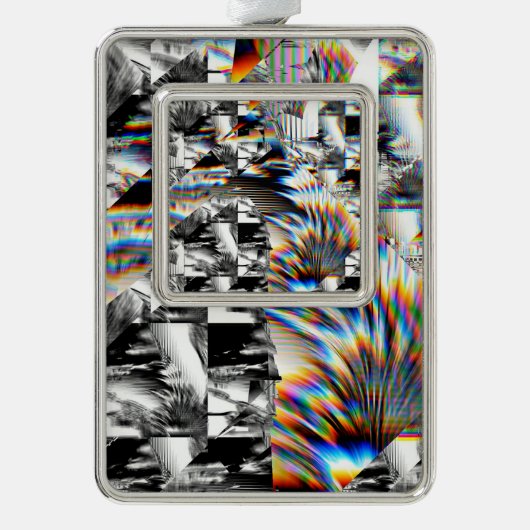 Rainbow Assault Weihnachtsschmuck Rahmen-Ornament Silber (Vorderseite)