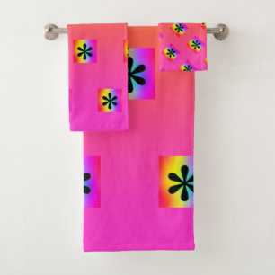 Rainbow Asterisk Wiederholung Badhandtuch Set