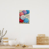 Rainbow Asters Vintage Blume Seetatalog Art Poster (Küche)