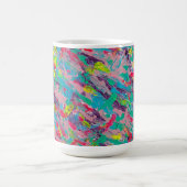 Rainbow Ästhetische Abstrakte Malerei Kaffeetasse (Mittel)