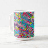 Rainbow Ästhetische Abstrakte Malerei Kaffeetasse (Vorderseite Links)