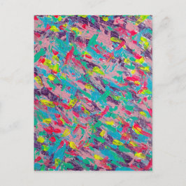Rainbow Ästhetische Abstrakte Malerei Postkarte