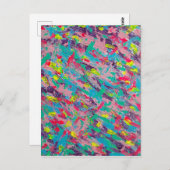 Rainbow Ästhetische Abstrakte Malerei Postkarte (Vorne/Hinten)