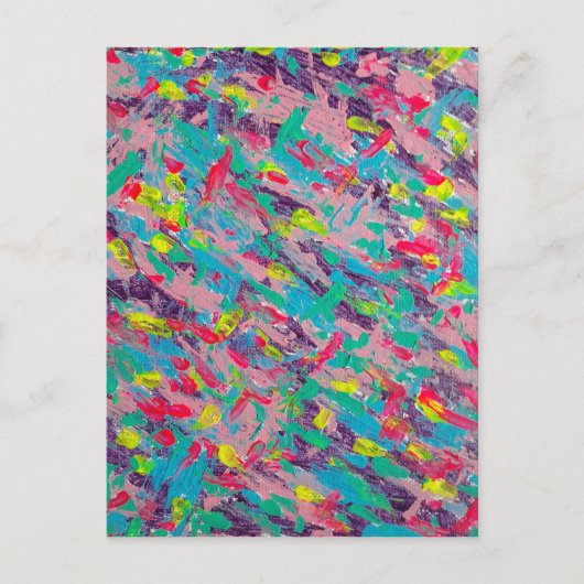 Rainbow Ästhetische Abstrakte Malerei Postkarte (Vorderseite)