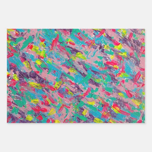 Rainbow Ästhetische Abstrakte Printwerbung Geschenkpapier Set (Vorderseite 2)