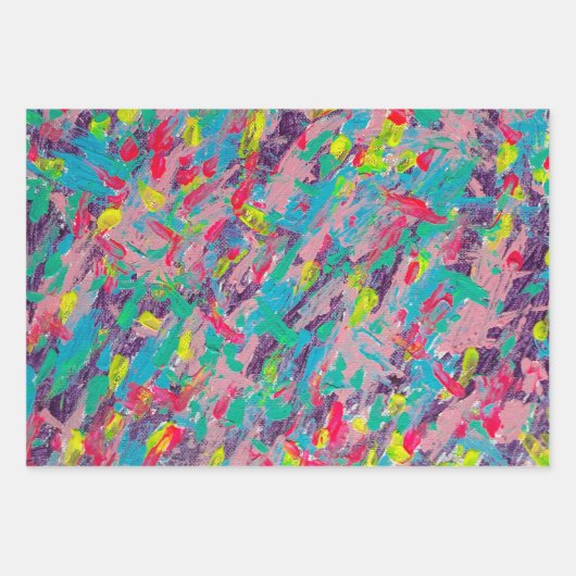 Rainbow Ästhetische Abstrakte Printwerbung Geschenkpapier Set (Vorderseite)