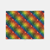 Rainbow Astral Glitzer nur Liebe ist real Fleecedecke (Vorderseite (Horizontal))