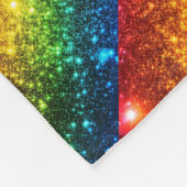 Rainbow Astral Glitzer nur Liebe ist real Fleecedecke (Ecke)