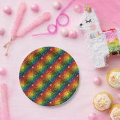 Rainbow Astral Glitzer nur Liebe ist real Pappteller (Party)