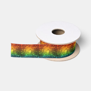 Rainbow Astral Glitzer nur Liebe ist real Satinband
