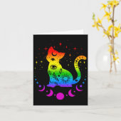 Rainbow Astrologie Kat Lgbt Gay Pride Flag Karte (Gelbe Blume)