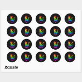 Rainbow Astrologie Kat Lgbt Gay Pride Flag Runder Aufkleber (Blatt)